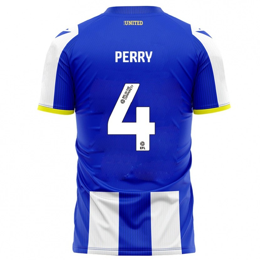 Danxen Kvinnor Ben Perry #4 Blå Vit Hemmatröja Matchtröjor 2025/26 Tröjor T-Tröja