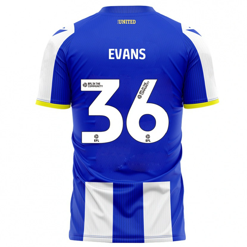 Danxen Kvinnor Makise Evans #36 Blå Vit Hemmatröja Matchtröjor 2025/26 Tröjor T-Tröja