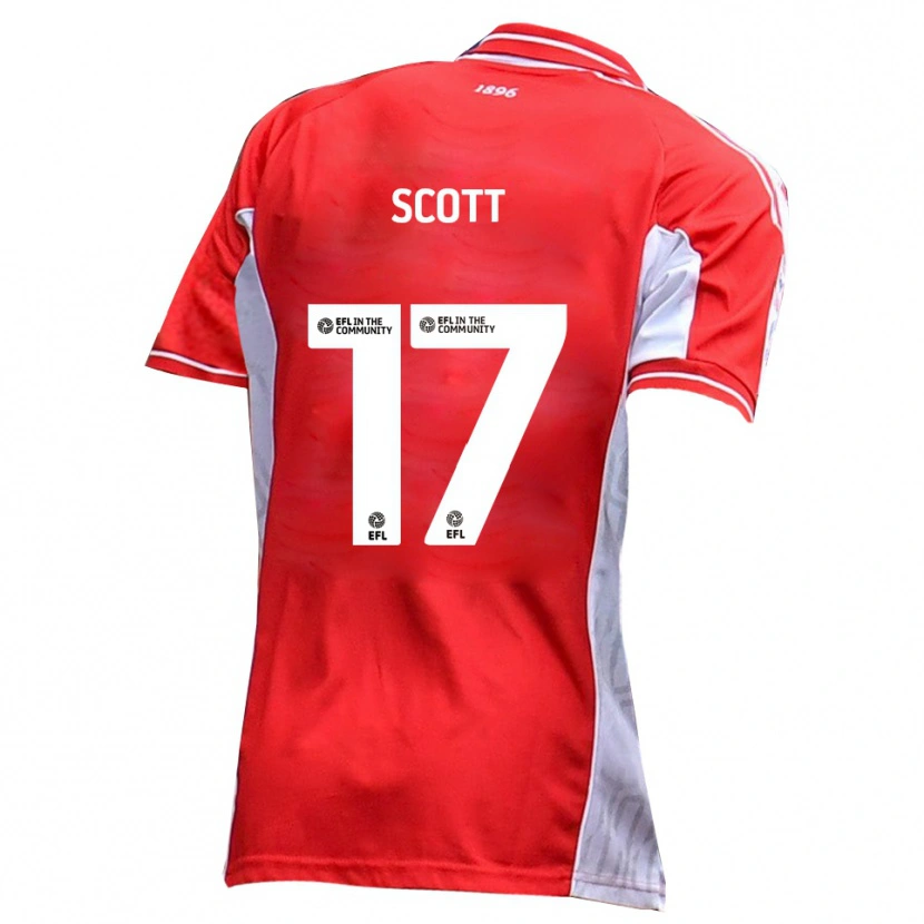 Danxen Kvinnor Kyle Scott #17 Röd Vit Hemmatröja Matchtröjor 2025/26 Tröjor T-Tröja
