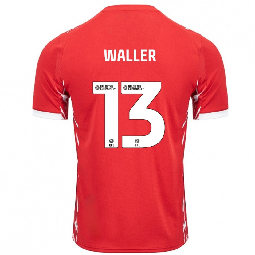 Danxen Kvinnor Sam Waller #13 Röd Vit Hemmatröja Matchtröjor 2025/26 Tröjor T-Tröja