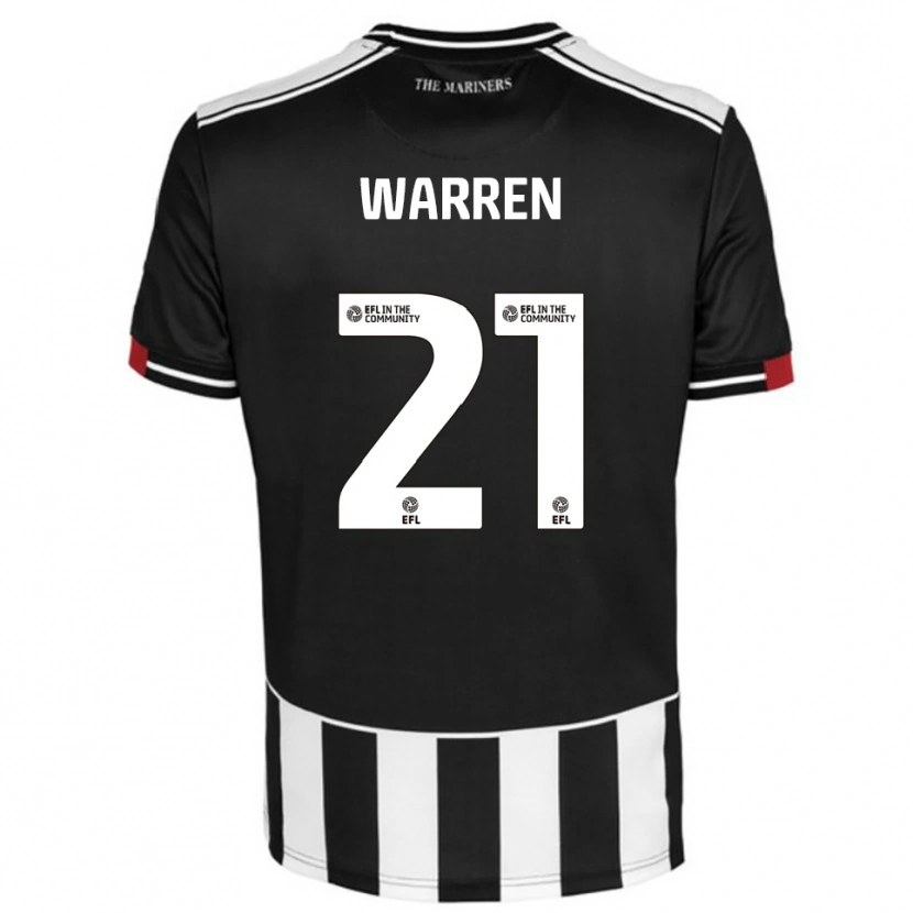 Danxen Kvinnor Tyrell Warren #21 Svart Vit Röd Hemmatröja Matchtröjor 2025/26 Tröjor T-Tröja