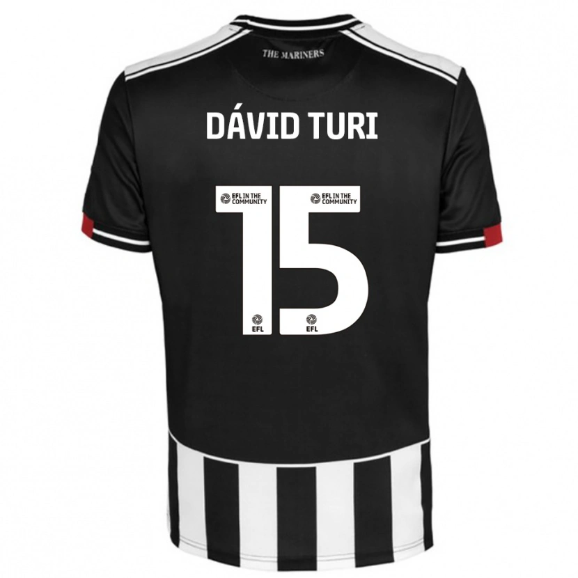 Danxen Kvinnor Géza Dávid Turi #15 Svart Vit Röd Hemmatröja Matchtröjor 2025/26 Tröjor T-Tröja