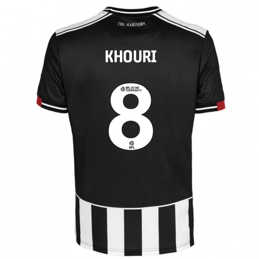 Danxen Kvinnor Evan Khouri #8 Svart Vit Röd Hemmatröja Matchtröjor 2025/26 Tröjor T-Tröja