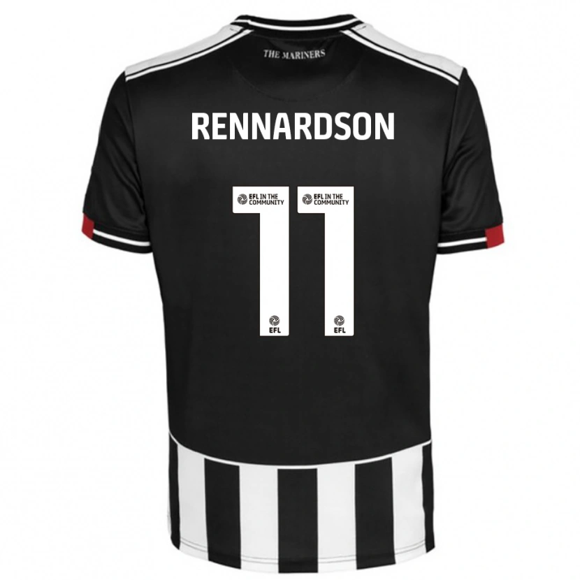 Danxen Kvinnor Tom Rennardson #11 Svart Vit Röd Hemmatröja Matchtröjor 2025/26 Tröjor T-Tröja