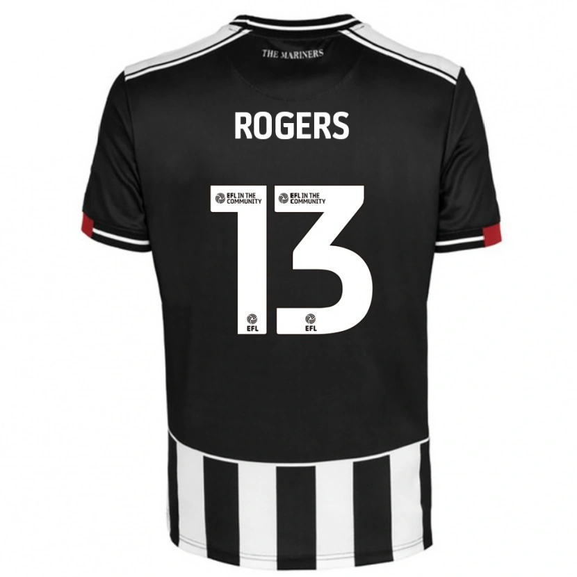 Danxen Kvinnor Hayden Rogers #13 Svart Vit Röd Hemmatröja Matchtröjor 2025/26 Tröjor T-Tröja