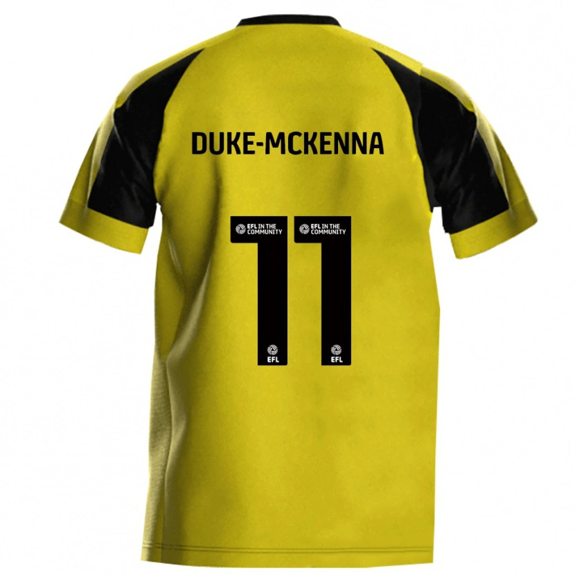 Danxen Kvinnor Stephen Duke-Mckenna #11 Gul Grå Hemmatröja Matchtröjor 2025/26 Tröjor T-Tröja