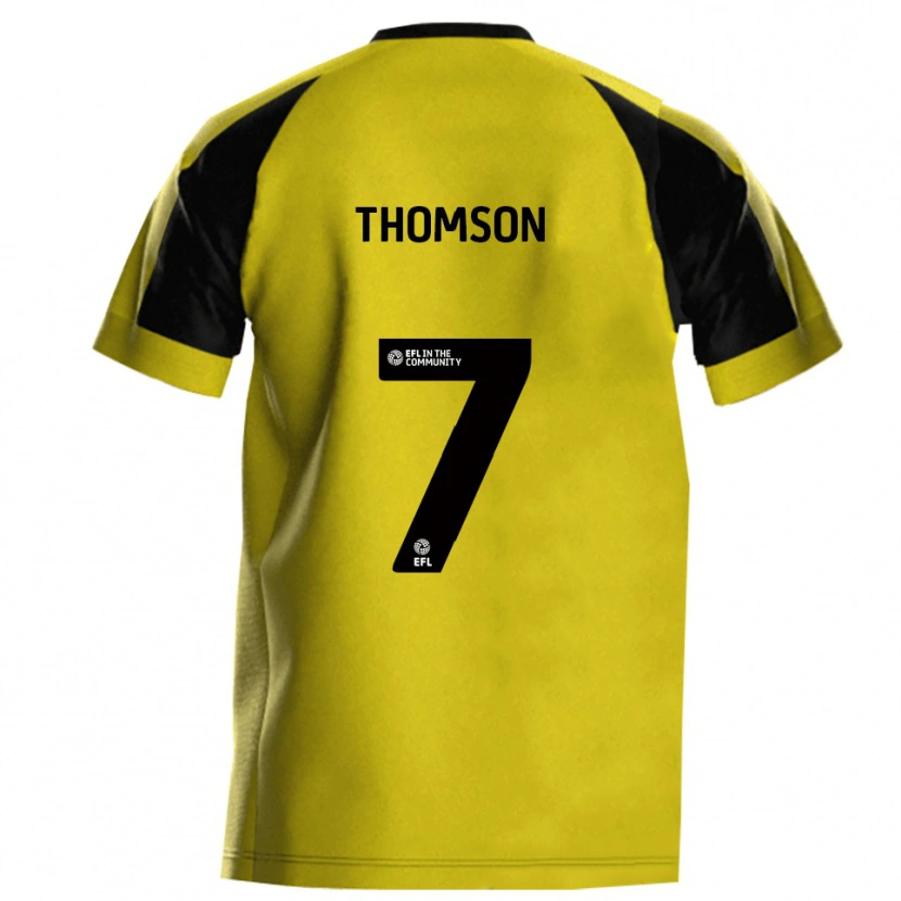Danxen Kvinnor George Thomson #7 Gul Grå Hemmatröja Matchtröjor 2025/26 Tröjor T-Tröja