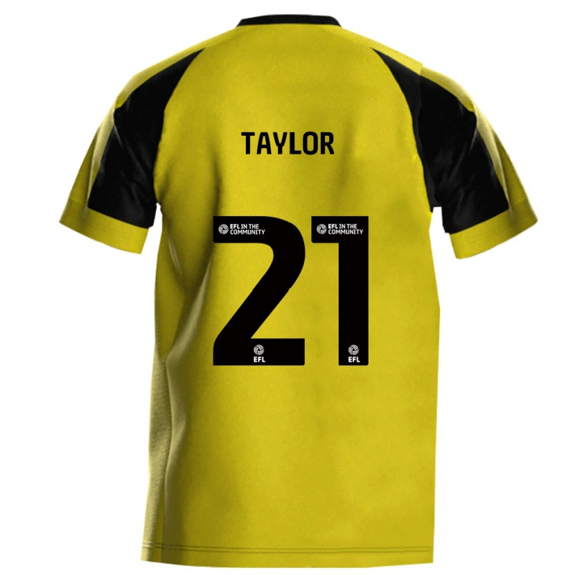 Danxen Kvinnor Ellis Taylor #21 Gul Grå Hemmatröja Matchtröjor 2025/26 Tröjor T-Tröja