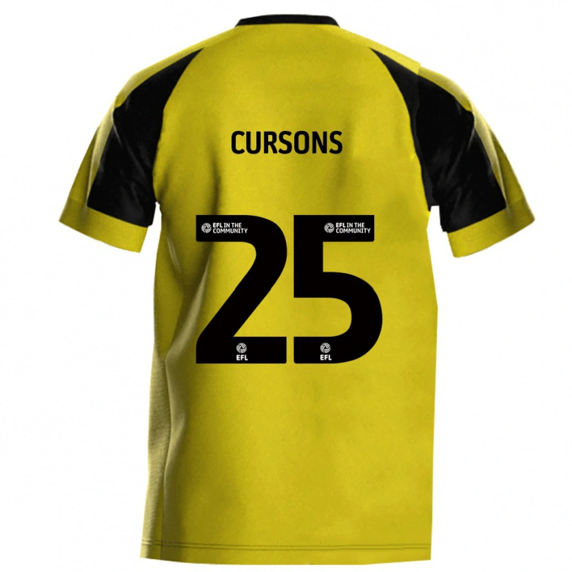 Danxen Kvinnor Tom Cursons #25 Gul Grå Hemmatröja Matchtröjor 2025/26 Tröjor T-Tröja