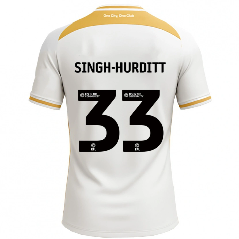 Danxen Kvinnor Damerai Singh-Hurditt #33 Vit Guld Hemmatröja Matchtröjor 2025/26 Tröjor T-Tröja