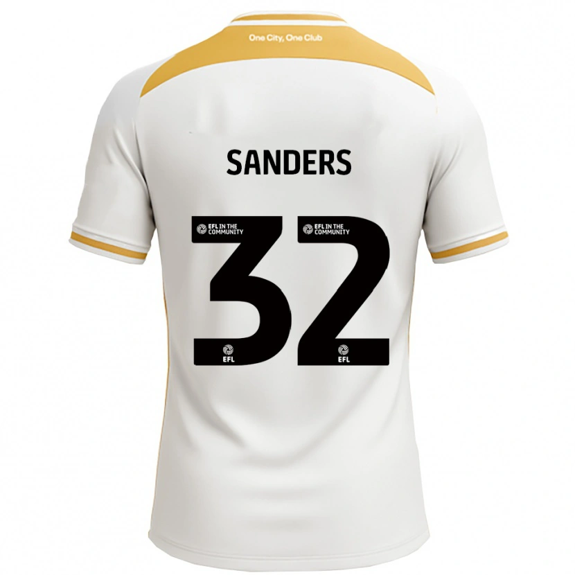 Danxen Kvinnor Jack Sanders #32 Vit Guld Hemmatröja Matchtröjor 2025/26 Tröjor T-Tröja