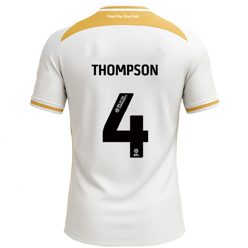 Danxen Kvinnor Nathan Thompson #4 Vit Guld Hemmatröja Matchtröjor 2025/26 Tröjor T-Tröja