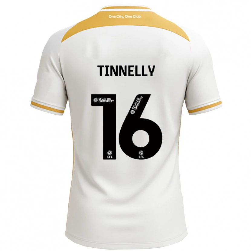 Danxen Kvinnor Becky Tinnelly #16 Vit Guld Hemmatröja Matchtröjor 2025/26 Tröjor T-Tröja