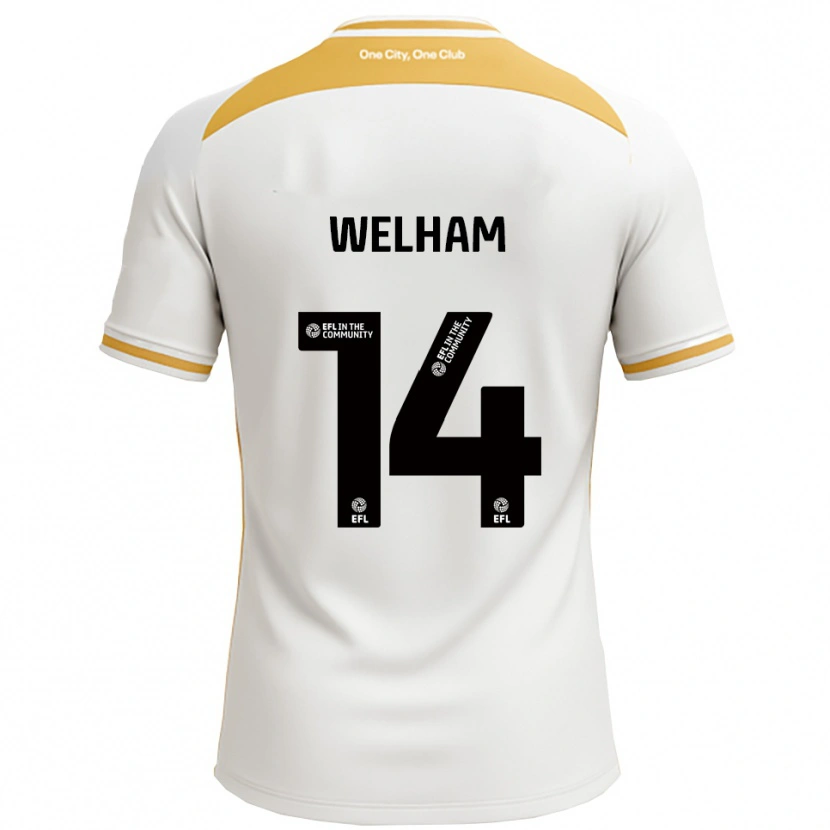 Danxen Kvinnor Madeline Welham #14 Vit Guld Hemmatröja Matchtröjor 2025/26 Tröjor T-Tröja
