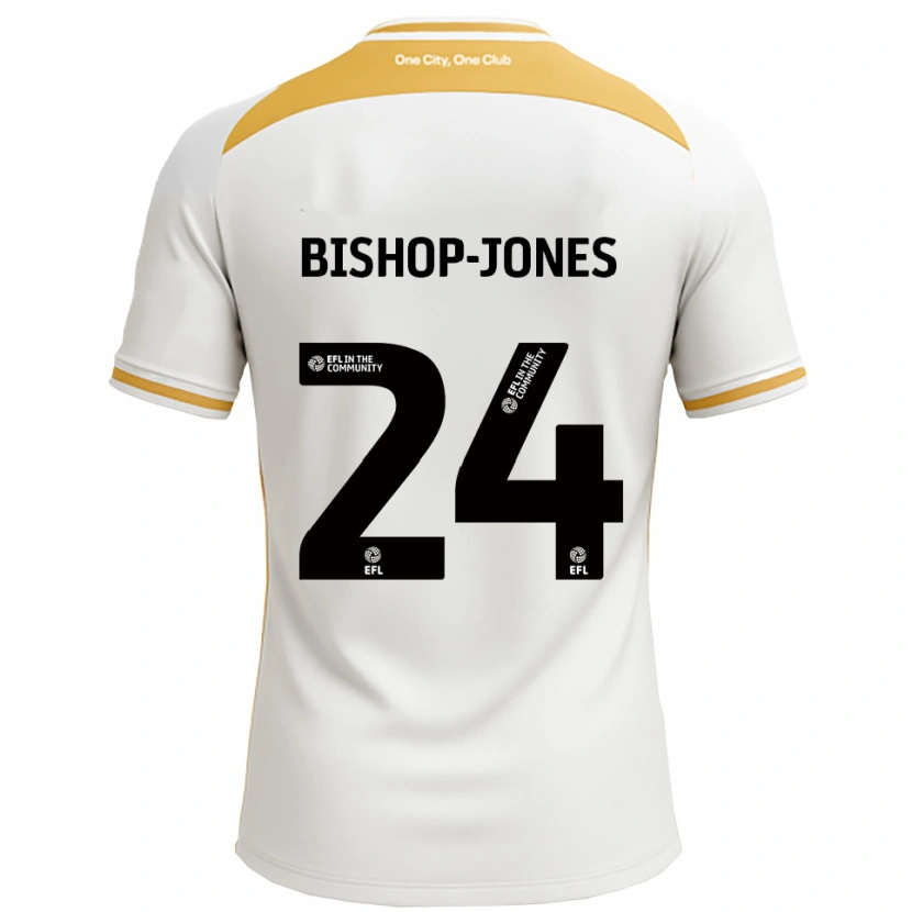 Danxen Kvinnor Ruby Bishop-Jones #24 Vit Guld Hemmatröja Matchtröjor 2025/26 Tröjor T-Tröja