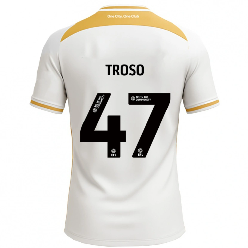 Danxen Kvinnor Simone Troso #47 Vit Guld Hemmatröja Matchtröjor 2025/26 Tröjor T-Tröja