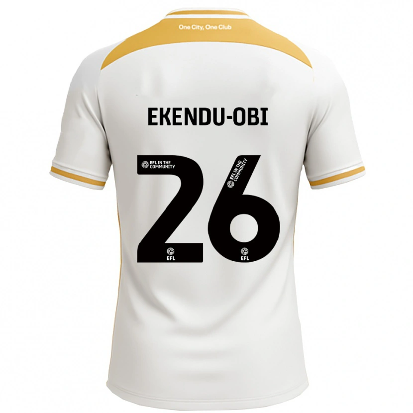 Danxen Kvinnor Ugomma Ekendu-Obi #26 Vit Guld Hemmatröja Matchtröjor 2025/26 Tröjor T-Tröja