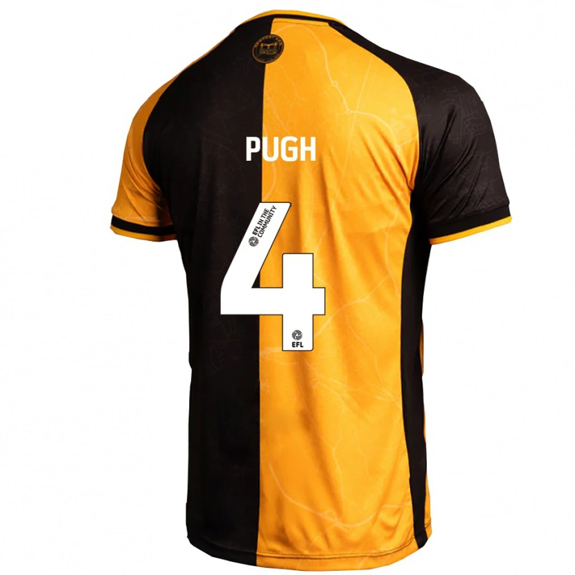 Danxen Kvinnor Harri Pugh #4 Gul Svart Hemmatröja Matchtröjor 2025/26 Tröjor T-Tröja