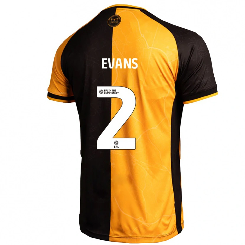 Danxen Kvinnor Cameron Evans #2 Gul Svart Hemmatröja Matchtröjor 2025/26 Tröjor T-Tröja
