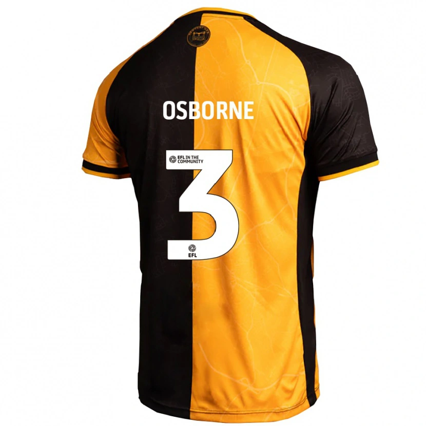 Danxen Kvinnor Jed Osborne #3 Gul Svart Hemmatröja Matchtröjor 2025/26 Tröjor T-Tröja