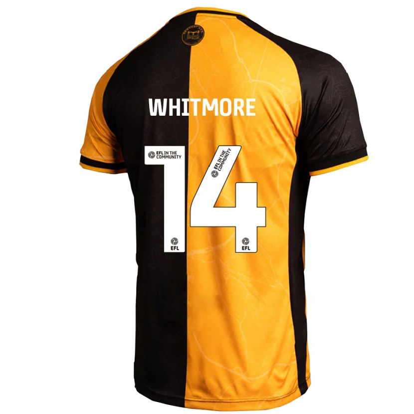 Danxen Kvinnor Kai Whitmore #14 Gul Svart Hemmatröja Matchtröjor 2025/26 Tröjor T-Tröja