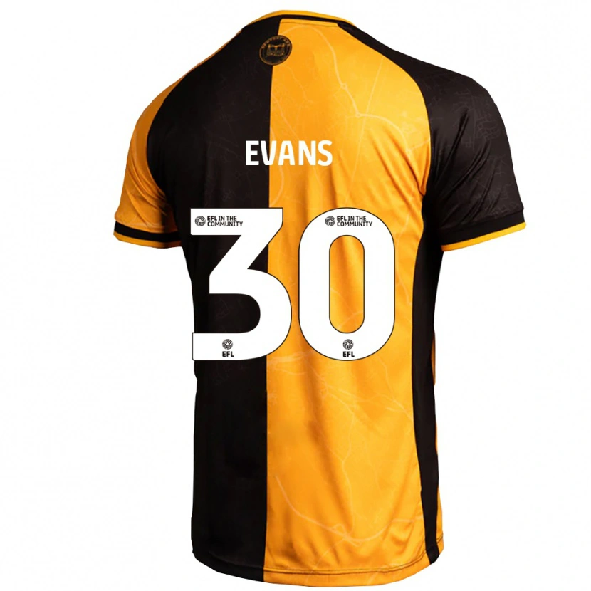 Danxen Kvinnor Corey Evans #30 Gul Svart Hemmatröja Matchtröjor 2025/26 Tröjor T-Tröja