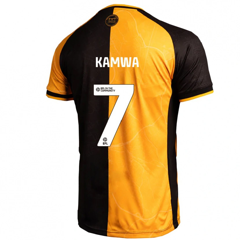 Danxen Kvinnor Bobby Kamwa #7 Gul Svart Hemmatröja Matchtröjor 2025/26 Tröjor T-Tröja