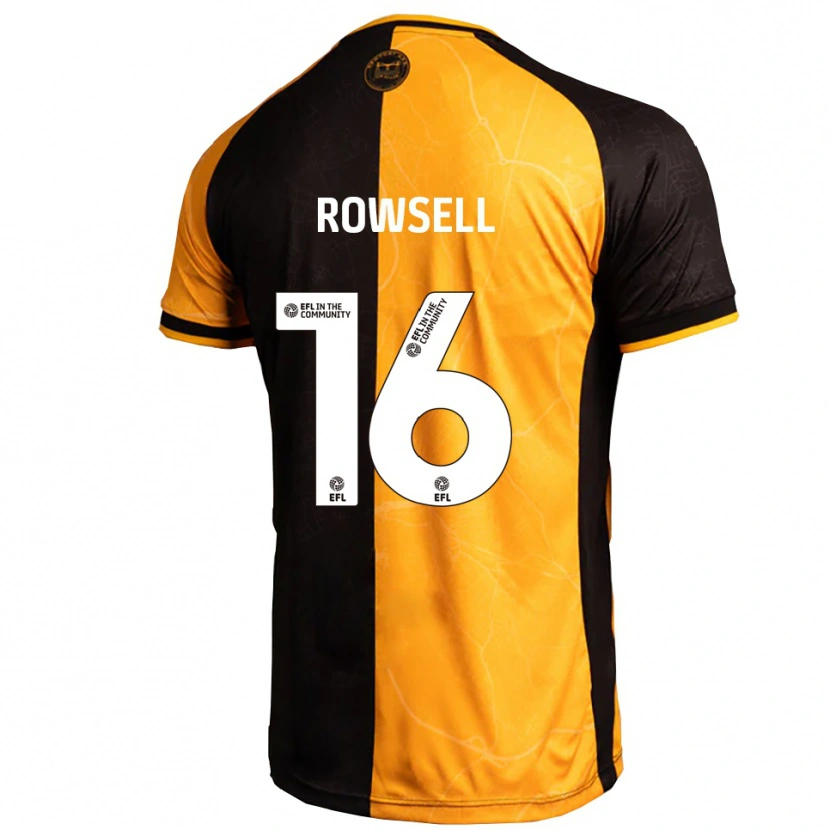 Danxen Kvinnor Declan Rowsell #16 Gul Svart Hemmatröja Matchtröjor 2025/26 Tröjor T-Tröja