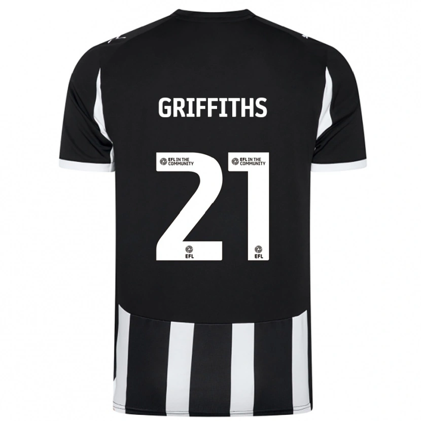 Danxen Kvinnor Harry Griffiths #21 Svart Vit Hemmatröja Matchtröjor 2025/26 Tröjor T-Tröja