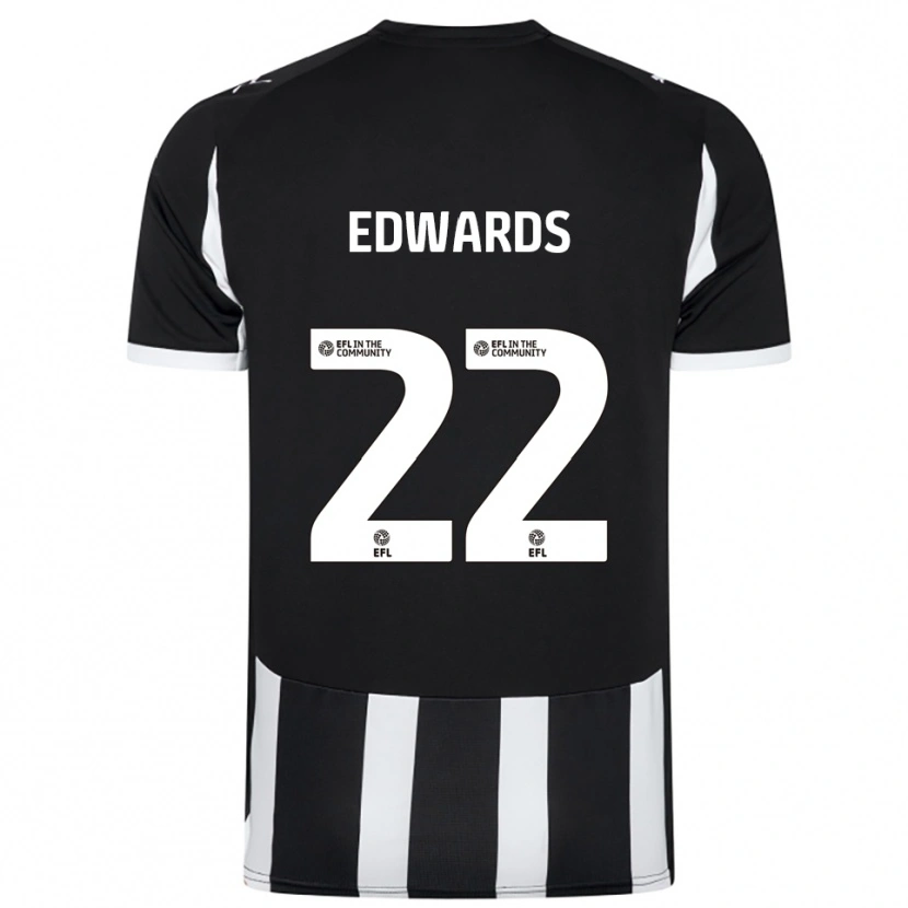 Danxen Kvinnor Curtis Edwards #22 Svart Vit Hemmatröja Matchtröjor 2025/26 Tröjor T-Tröja