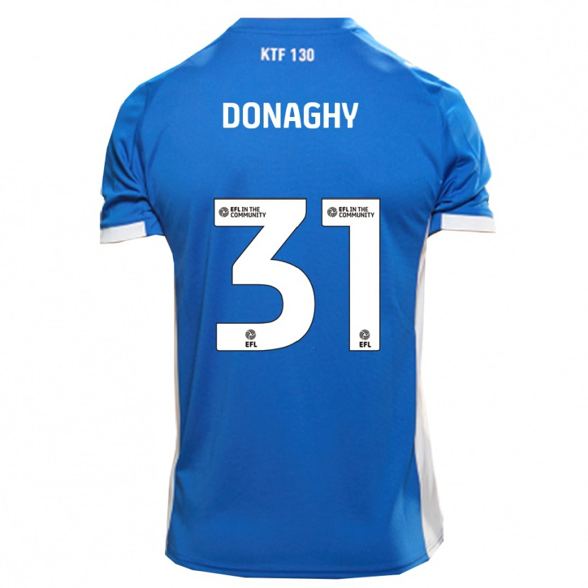 Danxen Kvinnor Tom Donaghy #31 Blå Vit Hemmatröja Matchtröjor 2025/26 Tröjor T-Tröja