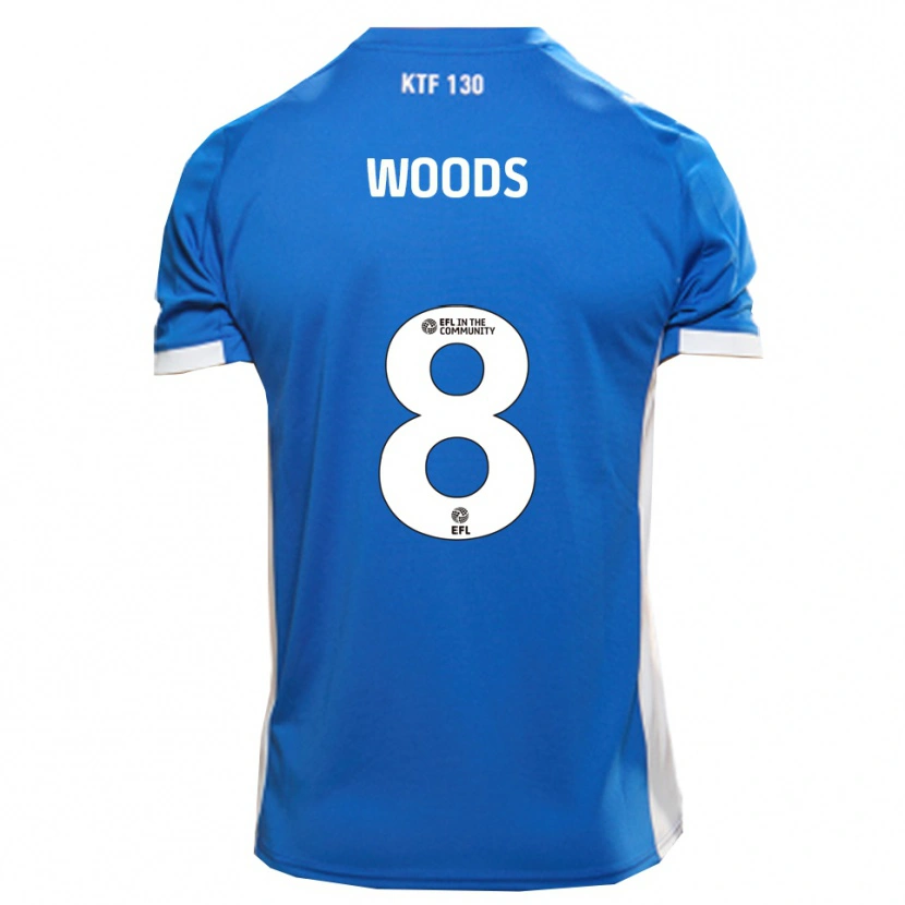 Danxen Kvinnor Ryan Woods #8 Blå Vit Hemmatröja Matchtröjor 2025/26 Tröjor T-Tröja