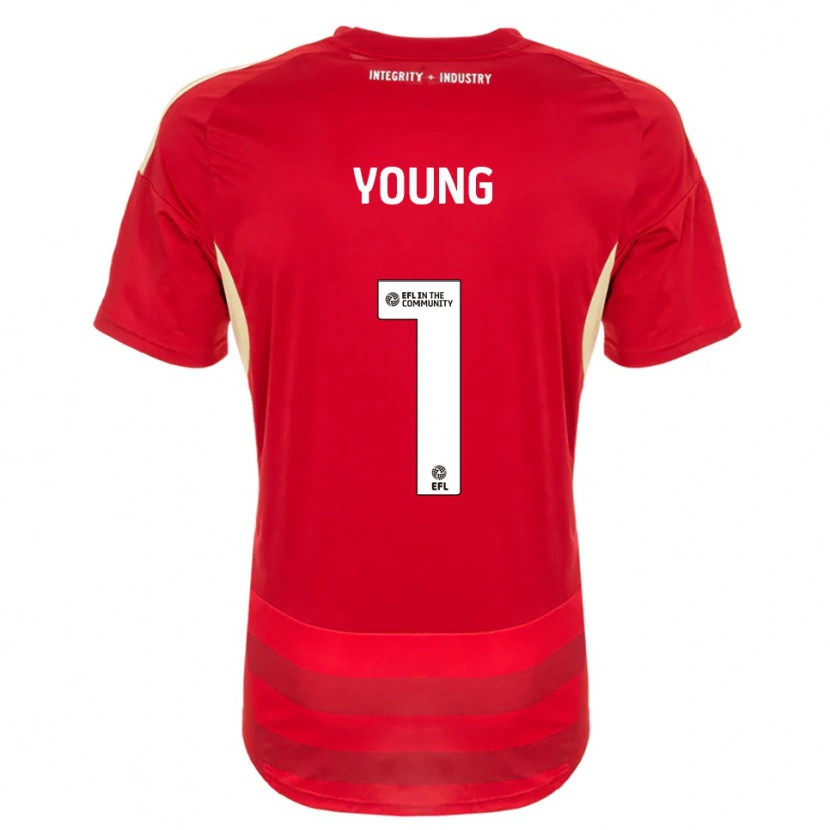 Danxen Kvinnor Matthew Young #1 Röd Vit Hemmatröja Matchtröjor 2025/26 Tröjor T-Tröja