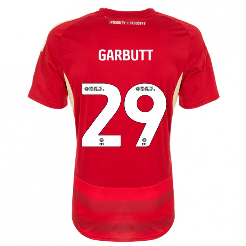 Danxen Kvinnor Luke Garbutt #29 Röd Vit Hemmatröja Matchtröjor 2025/26 Tröjor T-Tröja