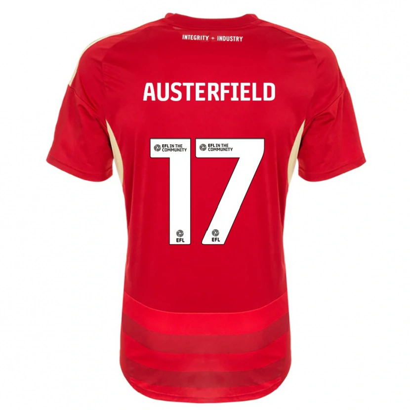Danxen Kvinnor Josh Austerfield #17 Röd Vit Hemmatröja Matchtröjor 2025/26 Tröjor T-Tröja