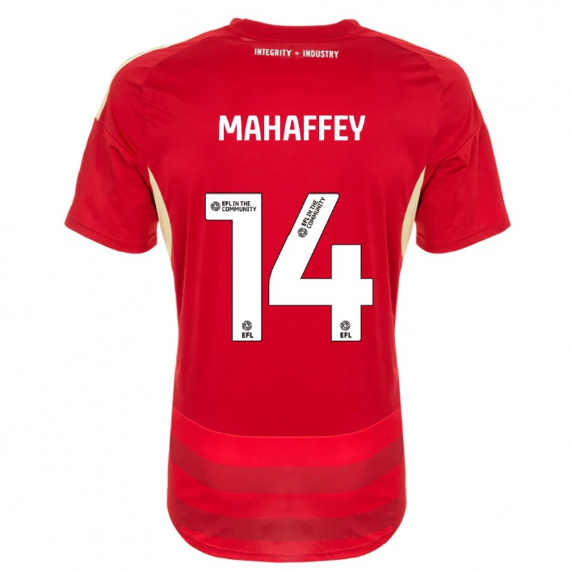 Danxen Kvinnor Caitlin Mahaffey #14 Röd Vit Hemmatröja Matchtröjor 2025/26 Tröjor T-Tröja