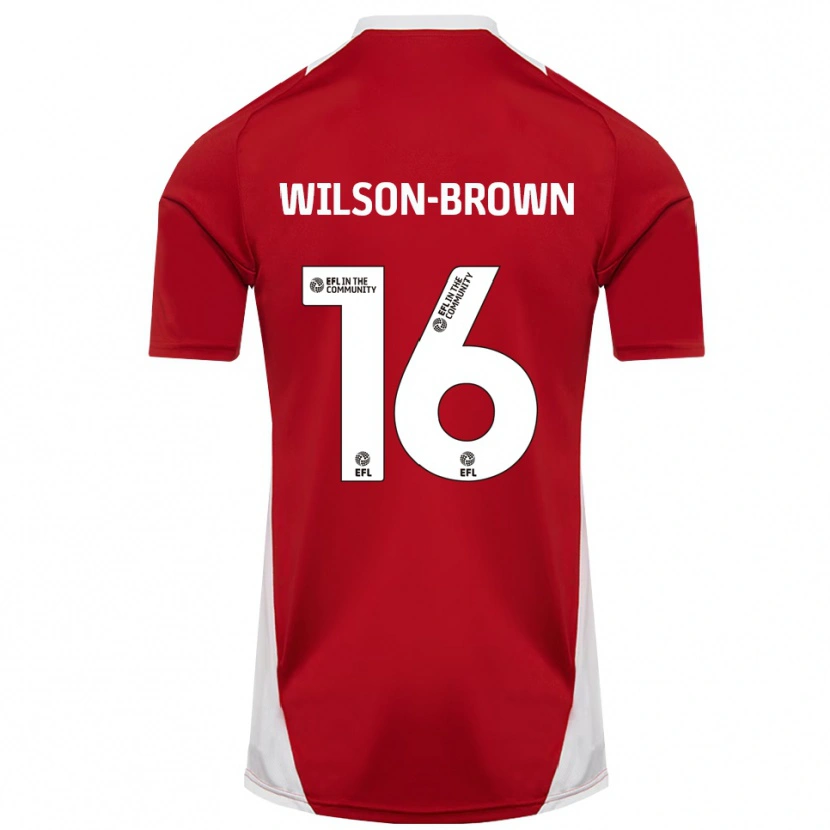 Danxen Kvinnor Tom Wilson-Brown #16 Röd Vit Guld Hemmatröja Matchtröjor 2025/26 Tröjor T-Tröja