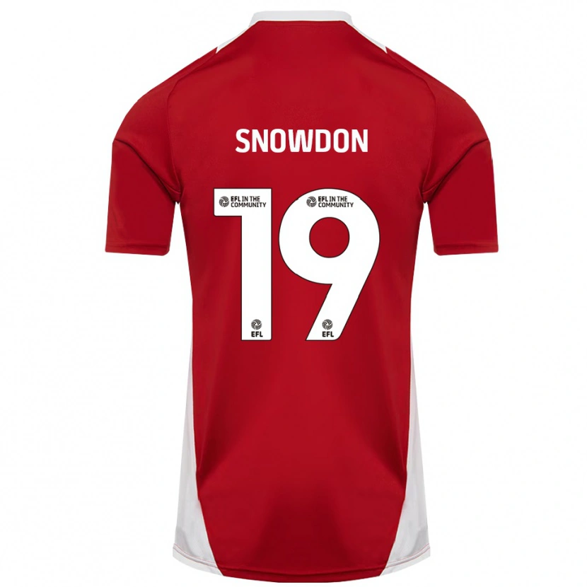 Danxen Kvinnor Joe Snowdon #19 Röd Vit Guld Hemmatröja Matchtröjor 2025/26 Tröjor T-Tröja