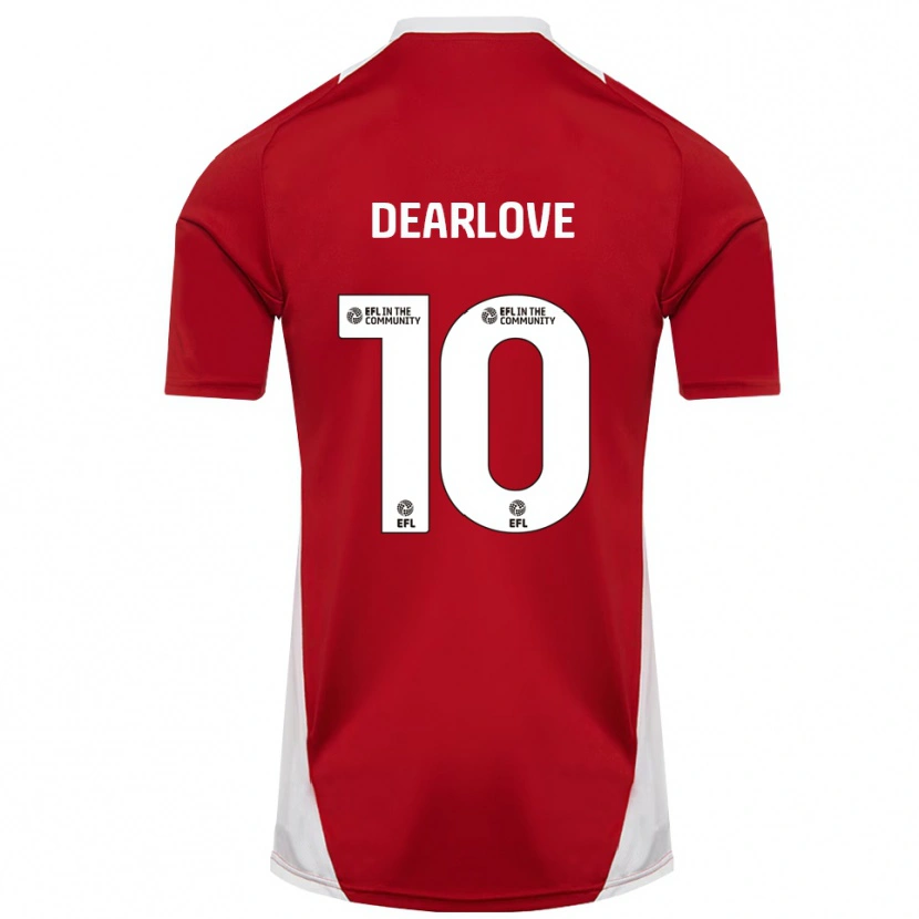 Danxen Kvinnor Poppy Dearlove #10 Röd Vit Guld Hemmatröja Matchtröjor 2025/26 Tröjor T-Tröja