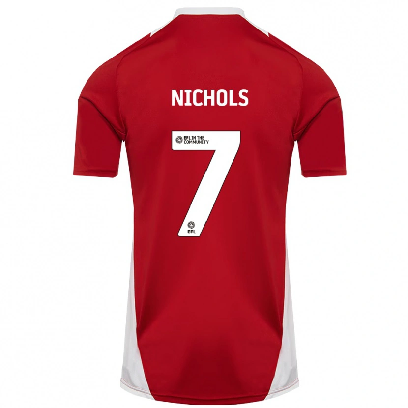 Danxen Kvinnor Tom Nichols #7 Röd Vit Guld Hemmatröja Matchtröjor 2025/26 Tröjor T-Tröja