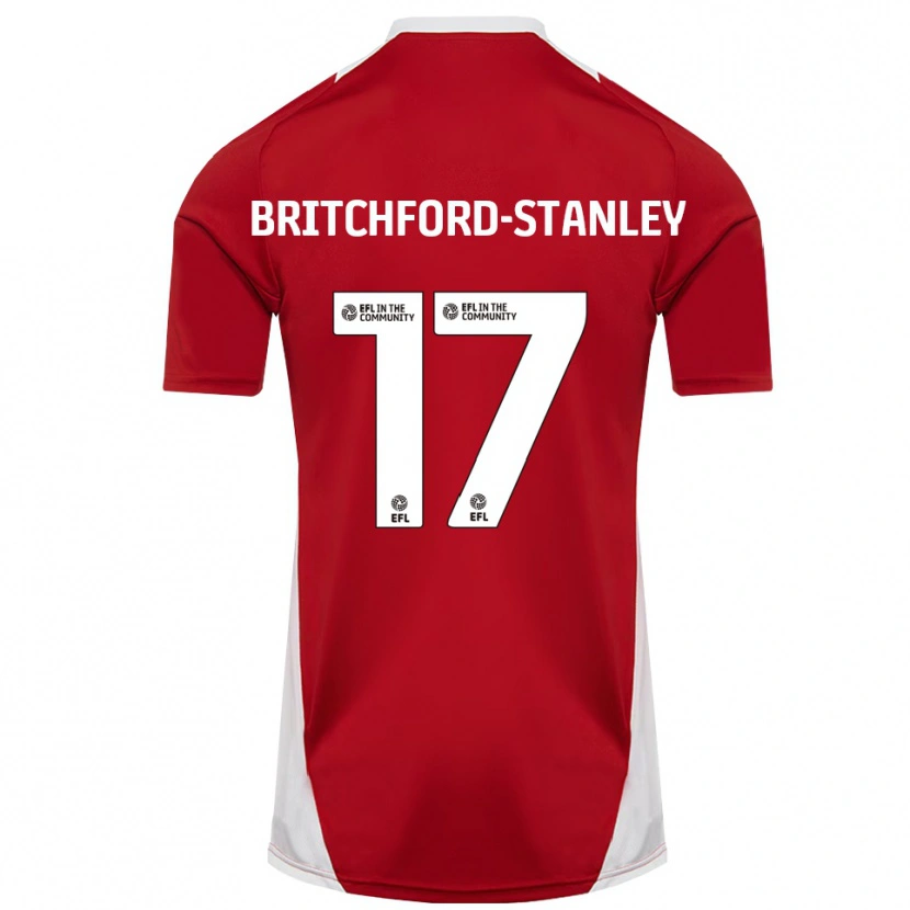 Danxen Kvinnor Conor Britchford-Stanley #17 Röd Vit Guld Hemmatröja Matchtröjor 2025/26 Tröjor T-Tröja