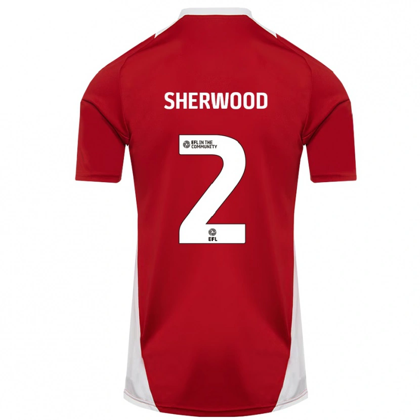 Danxen Kvinnor Katie Sherwood #2 Röd Vit Guld Hemmatröja Matchtröjor 2025/26 Tröjor T-Tröja