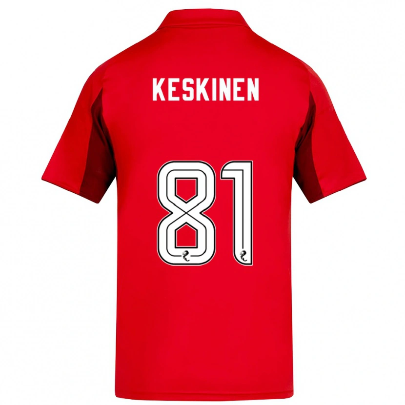Danxen Kvinnor Topi Keskinen #81 Röd Vinröd Hemmatröja Matchtröjor 2025/26 Tröjor T-Tröja
