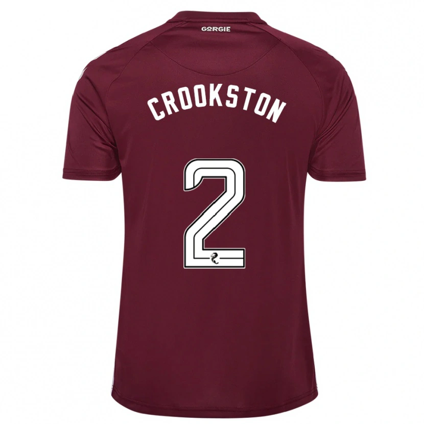 Danxen Kvinnor Gregor Crookston #2 Vinröd Vit Hemmatröja Matchtröjor 2025/26 Tröjor T-Tröja