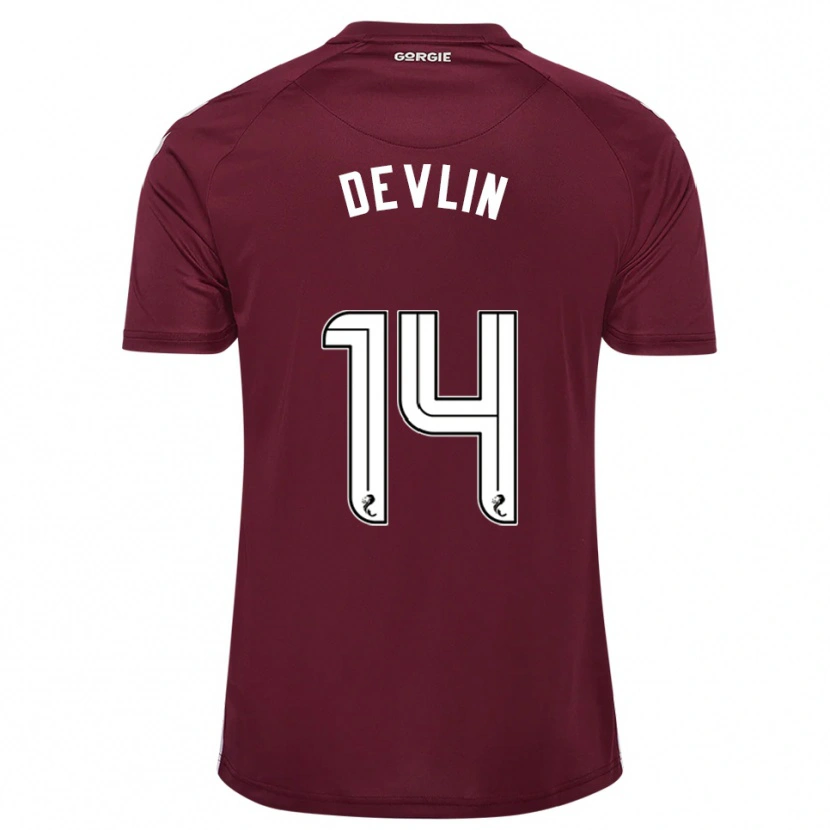 Danxen Kvinnor Cammy Devlin #14 Vinröd Vit Hemmatröja Matchtröjor 2025/26 Tröjor T-Tröja