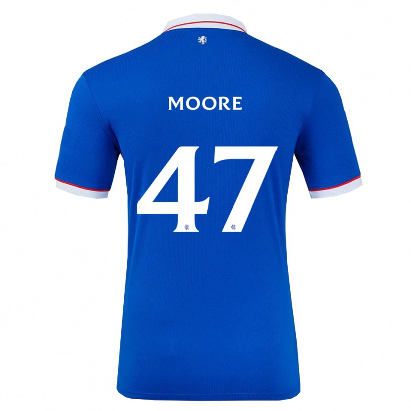 Danxen Kvinnor Mikey Moore #47 Blå Vit Hemmatröja Matchtröjor 2025/26 Tröjor T-Tröja