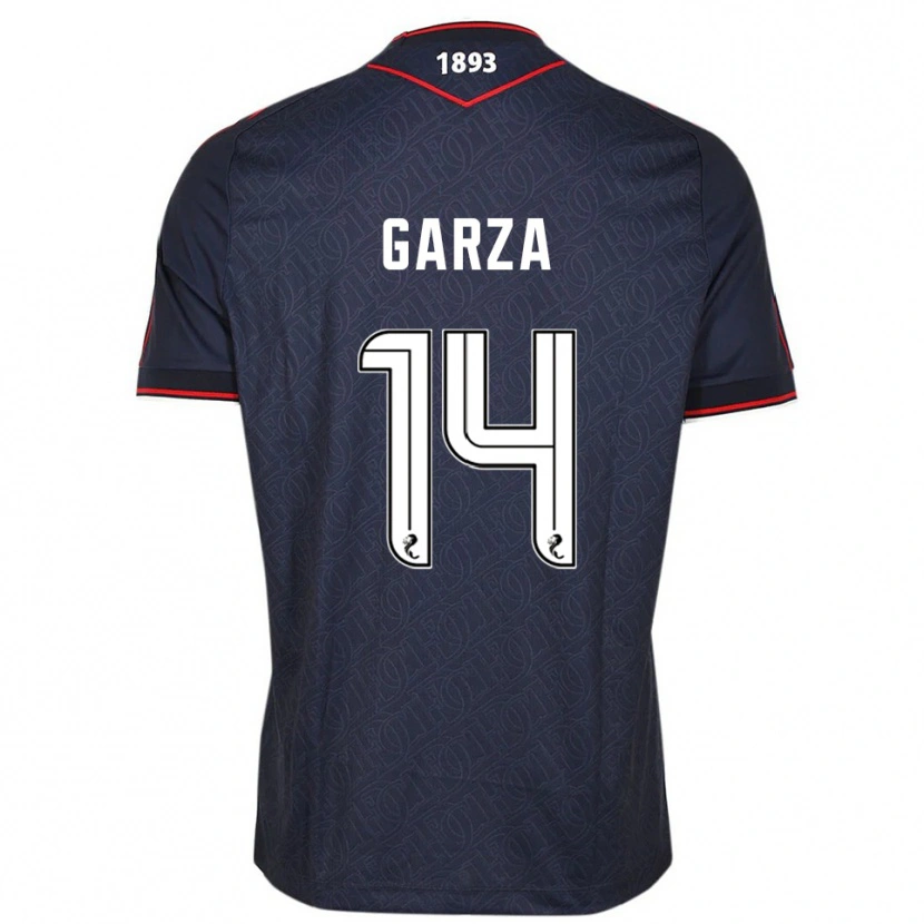 Danxen Kvinnor César Garza #14 Marin Vit Hemmatröja Matchtröjor 2025/26 Tröjor T-Tröja
