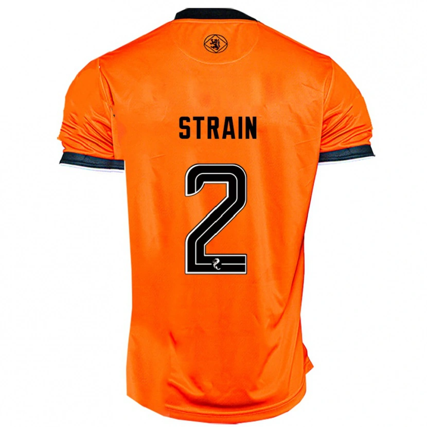 Danxen Kvinnor Ryan Strain #2 Orange Svart Hemmatröja Matchtröjor 2025/26 Tröjor T-Tröja