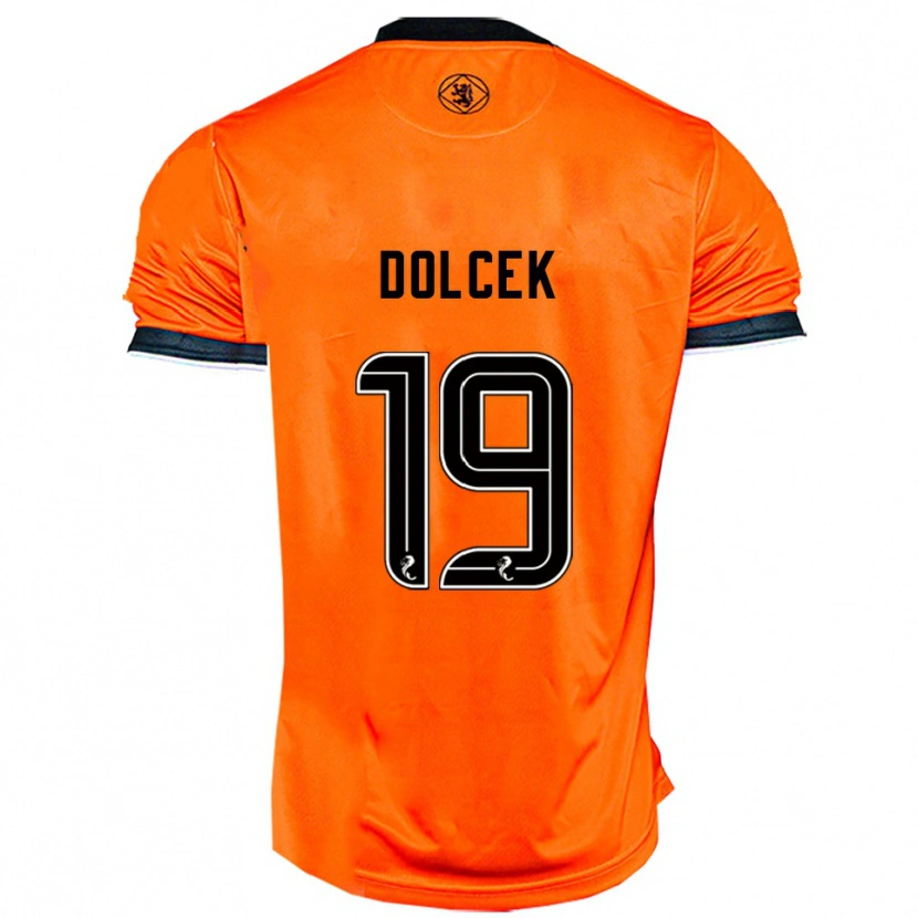Danxen Kvinnor Ivan Dolcek #19 Orange Svart Hemmatröja Matchtröjor 2025/26 Tröjor T-Tröja