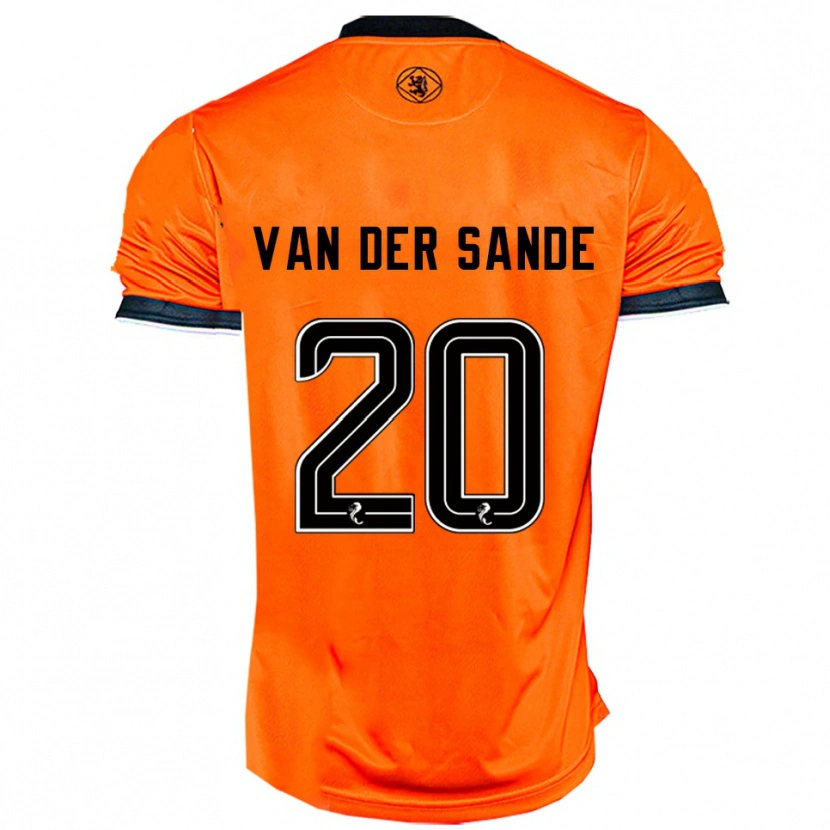 Danxen Kvinnor Jort Van Der Sande #20 Orange Svart Hemmatröja Matchtröjor 2025/26 Tröjor T-Tröja